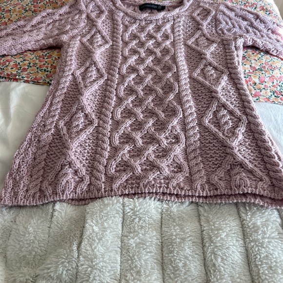 Fisherman knit pink wool sweater from
Ireland. NWOT - Picture 3 of 7